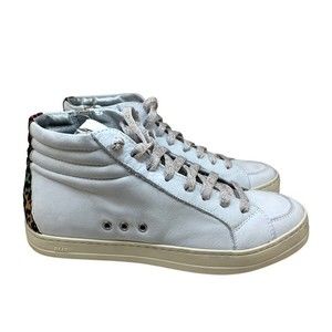 NEW P448 Skate Reflector High Top Leather Sneakers 37 / 7 with Box Multicolor